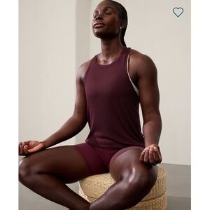 Athleta Ease in Rib Tank, Size Small, Spiced Cabernet, New with Tags